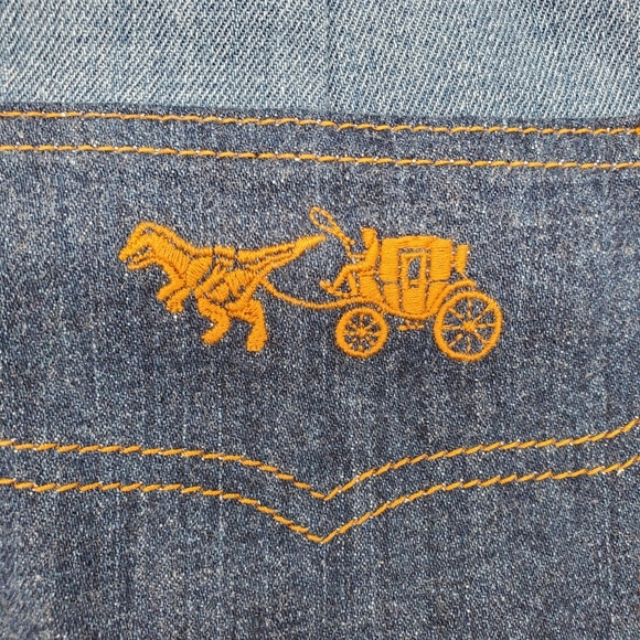 Runs big🔵 Coach 1941 Denim Patchwork Skirt - Picture 6 of 12